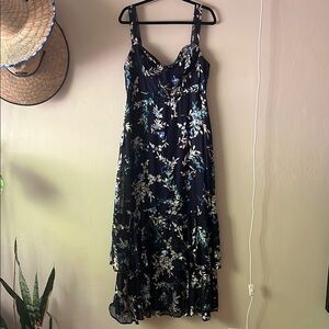 Lulu's Blue Tiered Ruffle Maxi Dress for Weddings